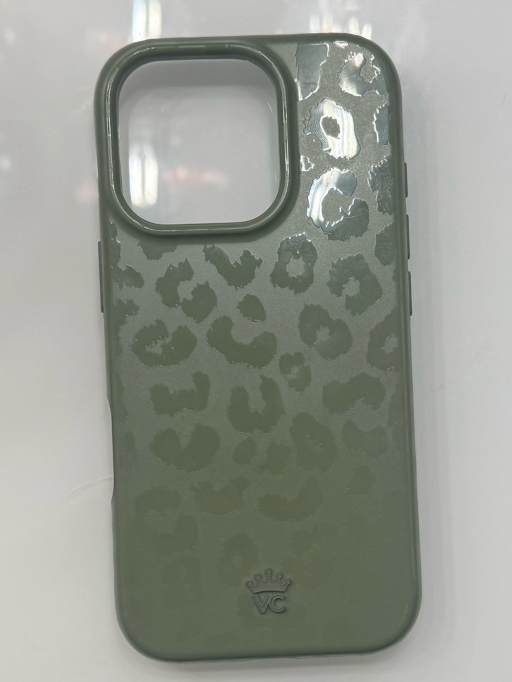 Olive Green Leopard Print Phone Case